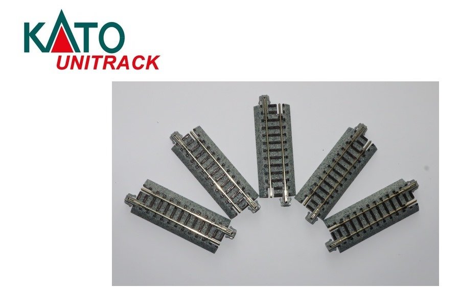 KATO 20-040 Set 4 Binari Diritti Con Massicciata Scala N 1:160 - Lunghezza 62mm